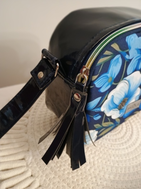 TOREBKA BOX NIEBIESKIE KWIATY